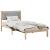 Cadru de pat Gri deschis 90 x 200 cm Lemn de pin masiv GartenMobel Dekor