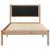 Cadru de pat cu headboard Negru 90 x 200 cm Lemn de pin masiv GartenMobel Dekor