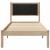 Cadru de pat cu headboard Negru 80 x 200 cm Lemn de pin masiv GartenMobel Dekor