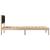Cadru de pat cu headboard Negru 80 x 200 cm Lemn de pin masiv GartenMobel Dekor