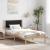 Cadru de pat cu headboard Negru 90 x 190 cm Lemn de pin masiv GartenMobel Dekor