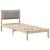 Cadru de pat Gri deschis 80 x 190 cm Lemn de pin masiv GartenMobel Dekor