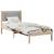 Cadru de pat Gri deschis 80 x 190 cm Lemn de pin masiv GartenMobel Dekor