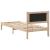 Cadru de pat cu headboard Negru 80 x 190 cm Lemn de pin masiv GartenMobel Dekor