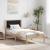 Cadru de pat cu headboard Negru 80 x 190 cm Lemn de pin masiv GartenMobel Dekor