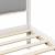 Cadru de pat Gri deschis 80 x 190 cm Lemn de pin masiv GartenMobel Dekor