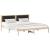 Cadru de pat cu headboard Negru 160 x 200 cm Lemn de pin masiv GartenMobel Dekor