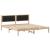 Cadru de pat cu headboard Negru 160 x 200 cm Lemn de pin masiv GartenMobel Dekor