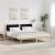 Cadru de pat cu headboard Negru 160 x 200 cm Lemn de pin masiv GartenMobel Dekor