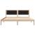 Cadru de pat cu headboard Negru 160 x 200 cm Lemn de pin masiv GartenMobel Dekor