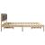 Cadru de pat Gri taupe 160 x 200 cm Lemn de pin masiv GartenMobel Dekor