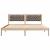 Cadru de pat Gri taupe 160 x 200 cm Lemn de pin masiv GartenMobel Dekor