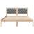 Cadru de pat Gri deschis 150 x 200 cm Lemn de pin masiv GartenMobel Dekor