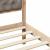 Cadru de pat Gri taupe 150 x 200 cm Lemn de pin masiv GartenMobel Dekor