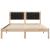 Cadru de pat cu headboard Negru 140 x 200 cm Lemn de pin masiv GartenMobel Dekor