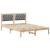 Cadru de pat Gri deschis 140 x 190 cm Lemn de pin masiv GartenMobel Dekor