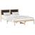 Cadru de pat cu headboard Negru 140 x 190 cm Lemn de pin masiv GartenMobel Dekor