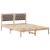 Cadru de pat Gri taupe 140 x 190 cm Lemn de pin masiv GartenMobel Dekor