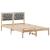 Cadru de pat Gri deschis 135 x 190 cm Lemn de pin masiv GartenMobel Dekor