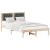 Cadru de pat Gri închis 135 x 190 cm Lemn de pin masiv GartenMobel Dekor