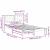 Cadru de pat cu headboard Negru 135 x 190 cm Lemn de pin masiv GartenMobel Dekor