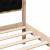Cadru de pat cu headboard Negru 135 x 190 cm Lemn de pin masiv GartenMobel Dekor