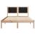 Cadru de pat cu headboard Negru 135 x 190 cm Lemn de pin masiv GartenMobel Dekor