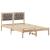 Cadru de pat Gri taupe 135 x 190 cm Lemn de pin masiv GartenMobel Dekor