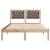 Cadru de pat Gri taupe 135 x 190 cm Lemn de pin masiv GartenMobel Dekor