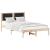 Cadru de pat cu headboard Negru 120 x 190 cm Lemn de pin masiv GartenMobel Dekor