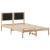 Cadru de pat cu headboard Negru 120 x 190 cm Lemn de pin masiv GartenMobel Dekor