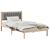 Cadru de pat Gri deschis 100 x 200 cm Lemn de pin masiv GartenMobel Dekor