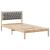 Cadru de pat Gri deschis 100 x 200 cm Lemn de pin masiv GartenMobel Dekor