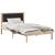 Cadru de pat cu headboard Negru 100 x 200 cm Lemn de pin masiv GartenMobel Dekor