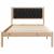 Cadru de pat cu headboard Negru 100 x 200 cm Lemn de pin masiv GartenMobel Dekor