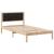 Cadru de pat cu headboard Negru 100 x 200 cm Lemn de pin masiv GartenMobel Dekor