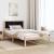 Cadru de pat cu headboard Negru 100 x 200 cm Lemn de pin masiv GartenMobel Dekor