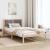 Cadru de pat Gri taupe 100 x 200 cm Lemn de pin masiv GartenMobel Dekor