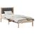 Cadru de pat Gri închis 90 x 200 cm Lemn de pin masiv GartenMobel Dekor