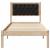 Cadru de pat cu headboard Negru 90 x 200 cm Lemn de pin masiv GartenMobel Dekor