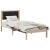 Cadru de pat cu headboard Negru 80 x 200 cm Lemn de pin masiv GartenMobel Dekor