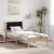 Cadru de pat cu headboard Negru 90 x 190 cm Lemn de pin masiv GartenMobel Dekor