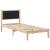 Cadru de pat cu headboard Negru 90 x 190 cm Lemn de pin masiv GartenMobel Dekor