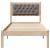 Cadru de pat Gri taupe 90 x 190 cm Lemn de pin masiv GartenMobel Dekor