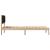 Cadru de pat cu headboard Negru 75 x 190 cm Lemn de pin masiv GartenMobel Dekor