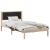 Cadru de pat cu tăblie tapițată cu headboard Negru 100 x 200 cm GartenMobel Dekor