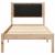 Cadru de pat cu tăblie tapițată cu headboard Negru 80 x 200 cm GartenMobel Dekor