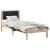 Cadru de pat cu tăblie tapițată cu headboard Negru 80 x 200 cm GartenMobel Dekor