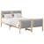 Cadru de pat cu headboard Gri deschis 120 x 200 cm țesătură GartenMobel Dekor