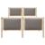 Cadru de pat cu headboard Gri taupe 120 x 200 cm țesătură GartenMobel Dekor